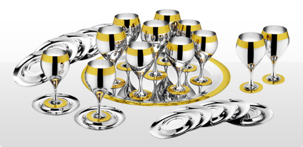  PRINCE SILVER PLATED WITH DECOR GOLD